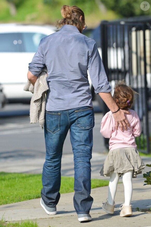 L'ex compagnon d'Halle Berry, Gabriel Aubry, a été chercher sa fille Nahla à la sortie de son école le 7 février 2013. Photo prise à Los Angeles.