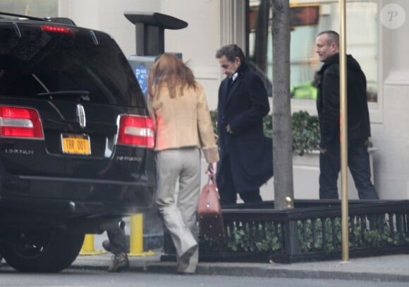 Exclu : Carla Bruni-Sarkozy et Nicolas Sarkozy à New York, le 2 février 2013.