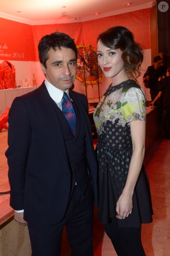Ariel Wizman et la chanteuse Gaëlle au dîner de gala organisé pour Les Rois du monde, au profit des enfants nécessiteux, orphelins et hospitalisés, aux Salons Hoche à Paris le 11 février 2013.