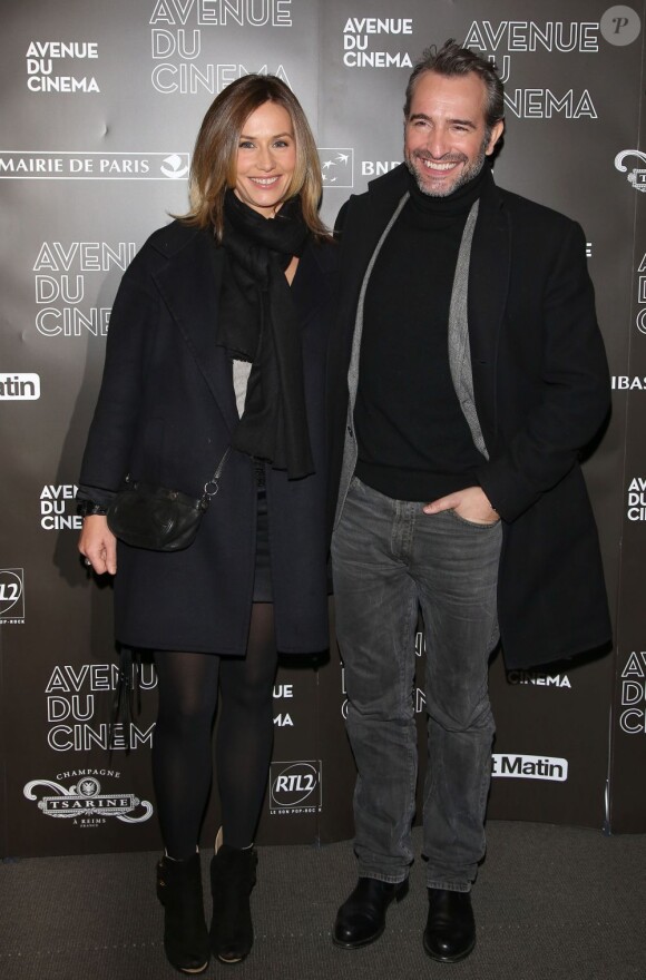Cécile de France et Jean Dujardin lors de l'avant-première à Paris du film Möbius le 12 février 2013