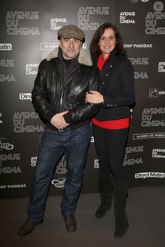 Antoine Duléry et sa femme Pascale Pouzadoux lors de l'avant-première à Paris du film Möbius le 12 février 2013