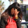 La chanteuse Kelly Rowland, en pleurs, le jour de son anniversaire après un déjeuner avec Beyoncé, Jay-Z et Solange, le lundi 11 février 2013.