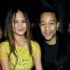 John Legend et sa chérie Chrissy Teigen au défilé de la créatrice Vera Wang à New York, le 12 février 2013.
