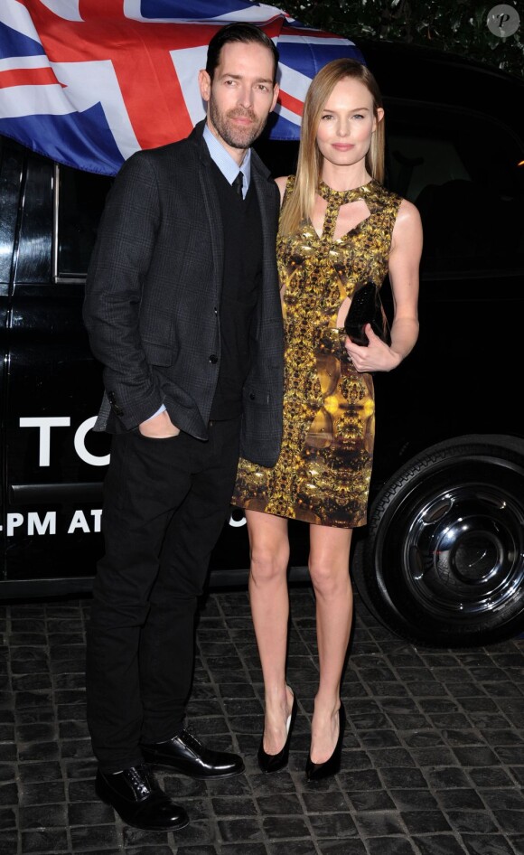 Kate Bosworth et son fiancé Michael Polish assistent à la soirée d'ouverture de la boutique Topshop/Topman au restaurant Cecconi. West Hollywood, Le 13 février 2013.