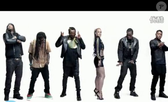 P. Diddy, Lil Wayne, Hit Boy, Waka Flocka Flame, Will.i.am et Britney Spears dans le clip du remix de Scream & Shout.