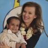 Valérie Trierweiler en visite dans un foyer pour enfants des rues, à New Delhi, le 14 février 2013.