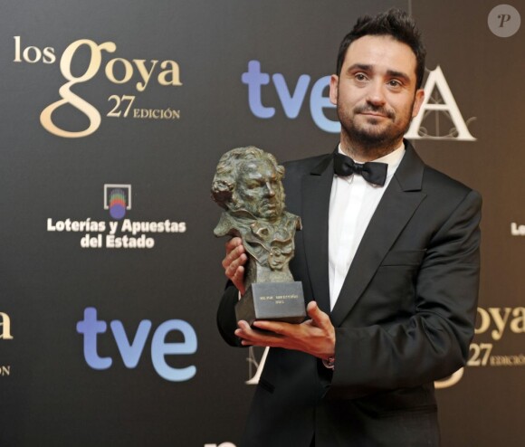 Juan Antonio Bayona lors de la 27e cérémonie des Goya à Madrid le 17 février 2013