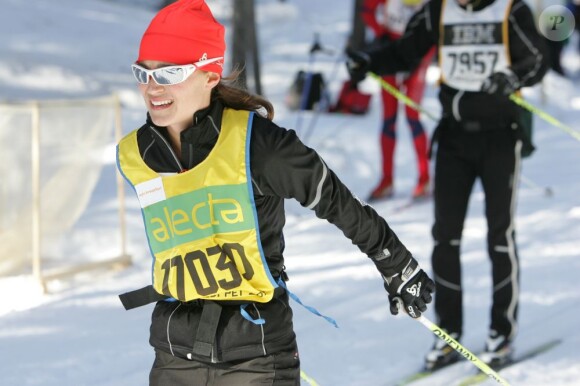 Pippa Middleton en mars 2012 lors de la course Vasaloppet, qu'elle a disputée en Suède avec son frère James.