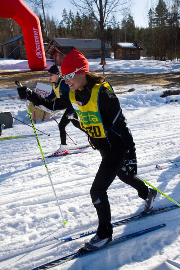 Pippa Middleton en mars 2012 lors de la course Vasaloppet, qu'elle a disputée en Suède avec son frère James.