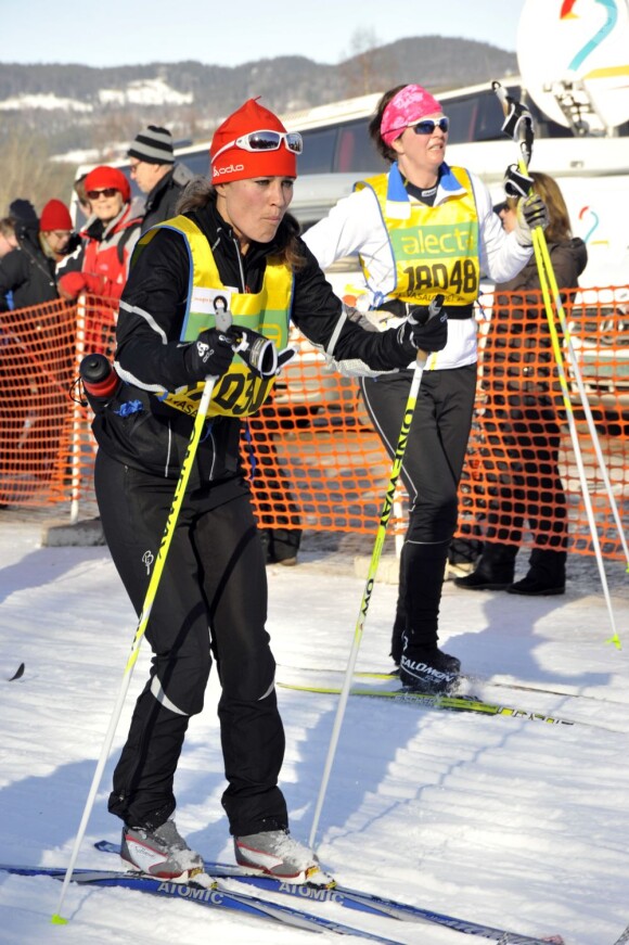 Pippa Middleton en mars 2012 lors de la course Vasaloppet, qu'elle a disputée en Suède avec son frère James.