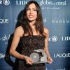 Olivia Ruiz récompensée aux Globes de Cristal, à Paris, le 4 février 2013.
