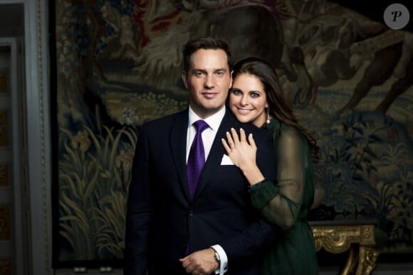La princesse Madeleine de Suède et Christopher O'Neill photographiés par Ewa-Marie Rundqvist pour leurs fiançailles, en octobre 2012
