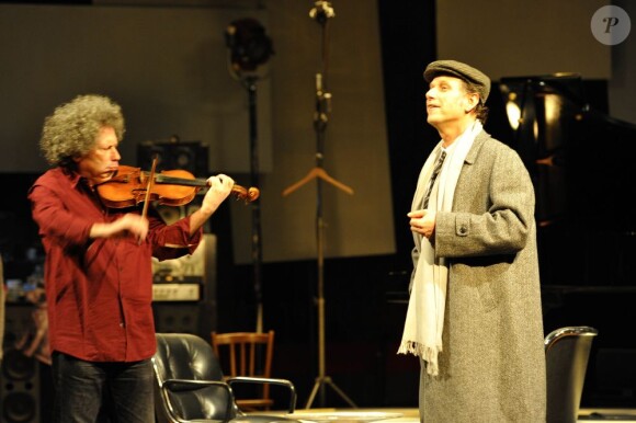 Charles Berling et Ami Flammer - Filage de la pièce "Gould Menuhin" au Théâtre de l'Atelier à Paris, le 19 février 2013.