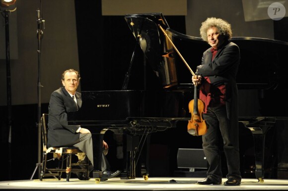 Charles Berling et Ami Flammer - Filage de la pièce "Gould Menuhin" au Théâtre de l'Atelier à Paris, le 19 février 2013.