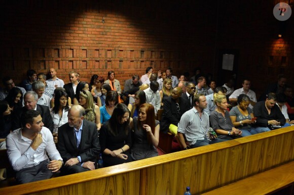 Tribunal d'instance de Pretoria, troisième jour d'audience pour la demande de libération sous caution d'Oscar Pistorius, le 21 février 2013.
