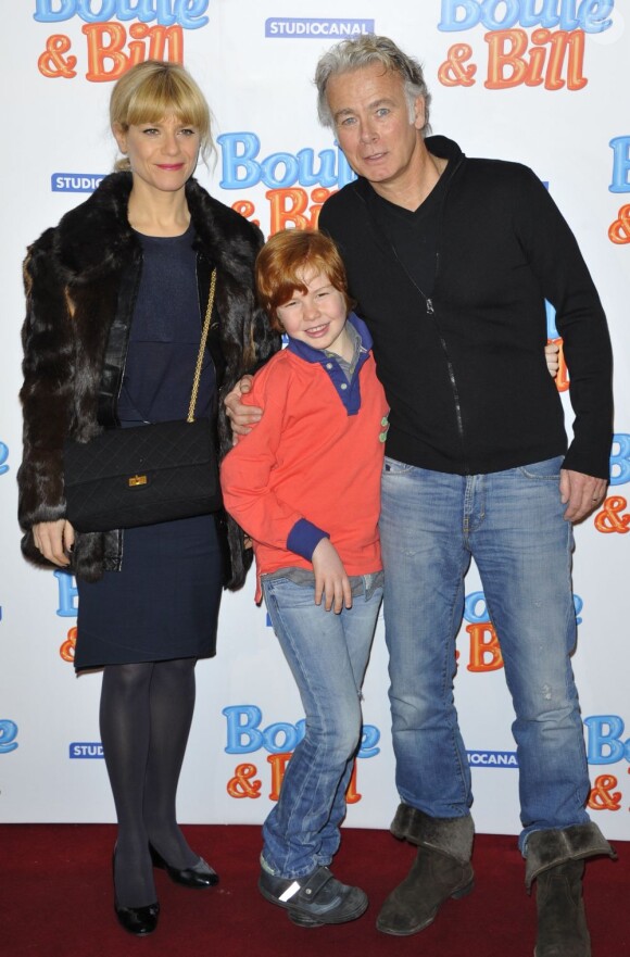 Franck Dubosc, Marina Fois et Charles Crombez à l'avant-première du film Boule et Bill au cinéma le Grand Rex à Paris, le 24 février 2013.