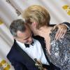 Daniel Day-Lewis et Meryl Streep lors de la 85e cérémonie des Oscars au Dolby Theatre de Los Angeles, le 24 février 2013.