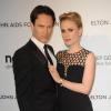 Anna Paquin et Stephen Moyer à la soirée Oscars donnée par Elton John à Los Angeles le 24 février 2013.