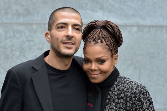 Janet Jackson et son mari Wissam Al Mana au défilé Armani lors de la Fashion Week de Milan, le 25 février 2013. Le couple a récemment avoué s'être marié en secret en 2012.