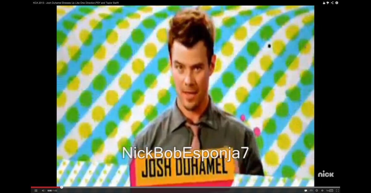 Vidéo : Josh Duhamel dans le teaser de la cérémonie des Kids' Choice ...