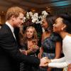 Le prince Harry lors d'un dîner de gala à Johannesburg, en Afrique du Sud, le 27 février 2013, au profit de son association Sentebale pour les enfants du Lesotho.