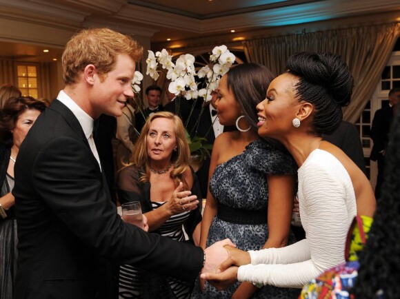 Le prince Harry lors d'un dîner de gala à Johannesburg, en Afrique du Sud, le 27 février 2013, au profit de son association Sentebale pour les enfants du Lesotho.