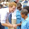 Le prince Harry lors de sa visite au Lesotho pour son association Sentebale le 27 février 2013