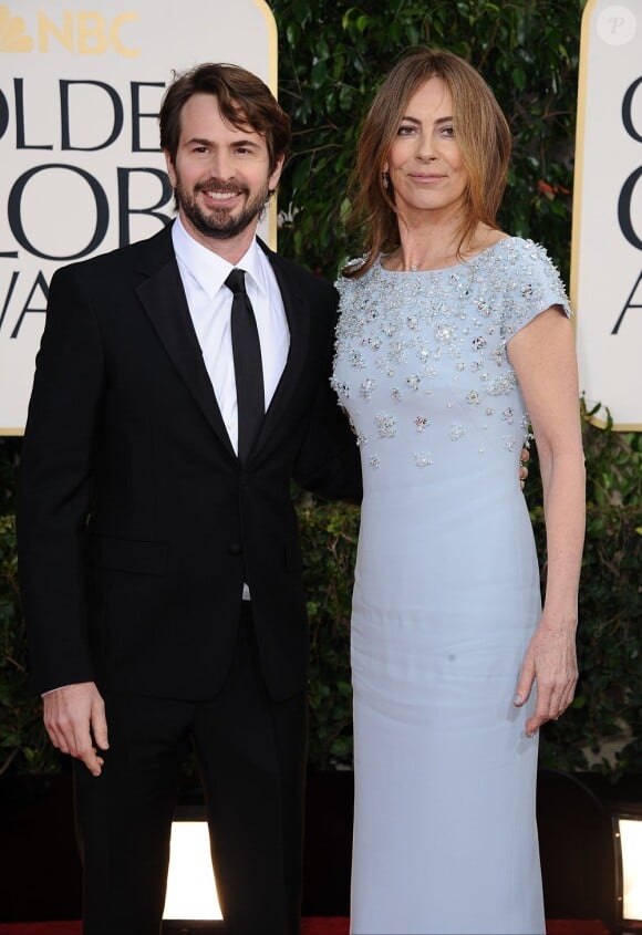 Kathryn Bigelow et Mark Boal lors des Golden Globes le 13 janvier 2013.