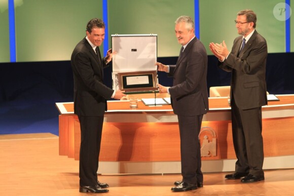 Antonio Banderas honoré par la région d'Andalousie à Séville, le 28 février 2013