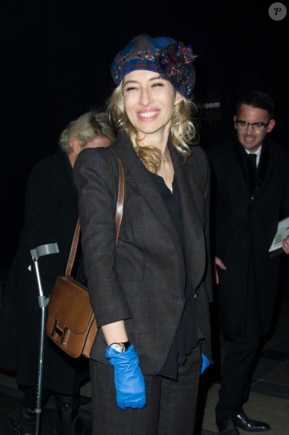 Alexandra Golovanoff au défilé prêt-à-porter Lanvin organisé à l'Ecole des Beaux-Arts à Paris le 28 févier 2013