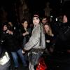 Cara Delevingne arrive au défilé Lanvin à Paris le 28 février 2013