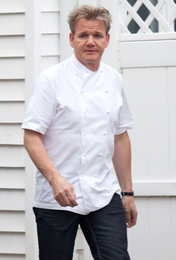 Exclu - Gordon Ramsay sur le tournage de Kitchen Nightmares, aux Etats-Unis, le 15 mai 2012.