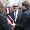 Jack Nicholson, Anouk Aimée et les membres de la famille de Willy Rizzo aux funérailles du photographe à Paris, le 1er mars 2013.