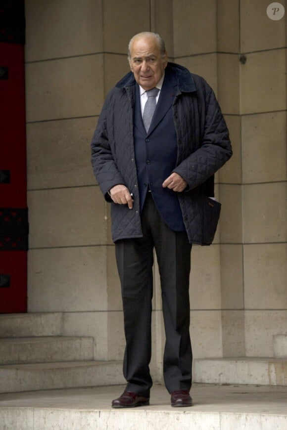Pierre Benichou a rendu un dernier hommage au photographe Willy Rizzo en l'église Saint Pierre de Chaillot à Paris le 1er mars 2013.