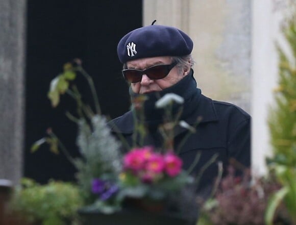Exclu - Jack Nicholson au cimetière du Père Lachaise à Paris le 1er mars 2013 pour les funérailles du photographe Willy Rizzo.