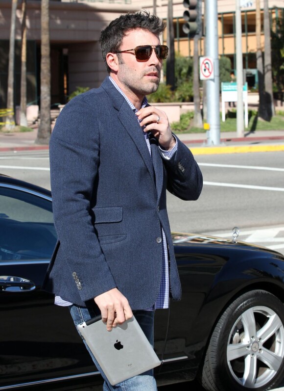 Ben Affleck, barbe rasée, vu à Long Beach, le 28 février 2013.