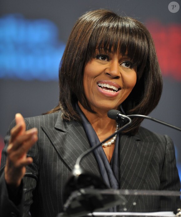 Michelle Obama lors de l'évènement Bringing Physical Activity Back to Schools au McCormick Place de Chicago le 28 février 2013
