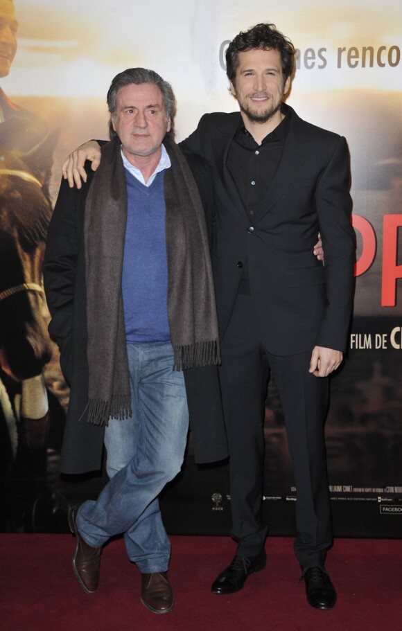 Daniel Auteuil et Guillaume Canet lors de l'avant-première du film Jappeloup à Paris le 26 février 2013
