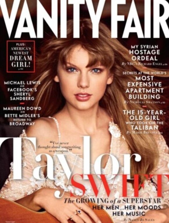 Taylor Swift fait la couverture du mois d'avril 2013 de Vanity Fair.