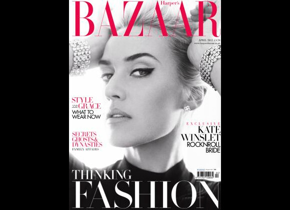 Kate Winslet en couverture du Harper's Bazaar UK, avril 2013.