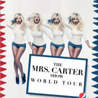 Beyoncé : Pin-up blonde et mutine pour son ''Mrs Carter World Tour''