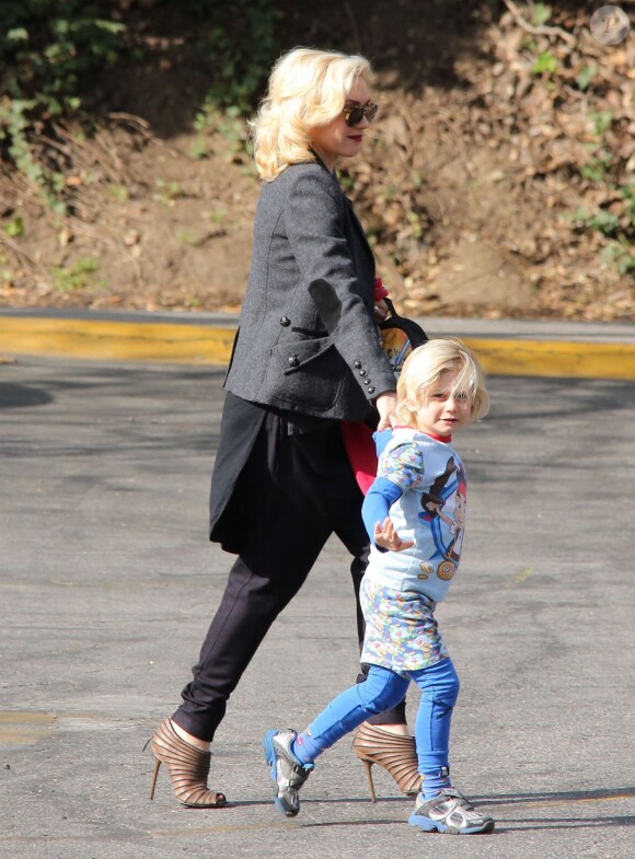 Gwen Stefani et son fils Zuma dans les rues de Los Angeles, le 6 mars 2013.