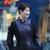 L'actrice de la série Grey's Anatomy, Chyler Leigh sur le tournage du téléfilm Window Wonderland à Vancouver, le 9 mars 2013