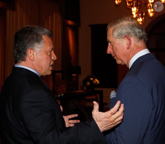 Le prince Charles avec le roi Abdullah II de Jordanie à Amman, le 11 mars 2013.