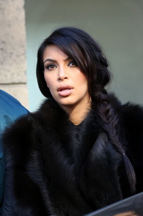 Kim Kardashian en visite à Paris le 4 mars 2013.