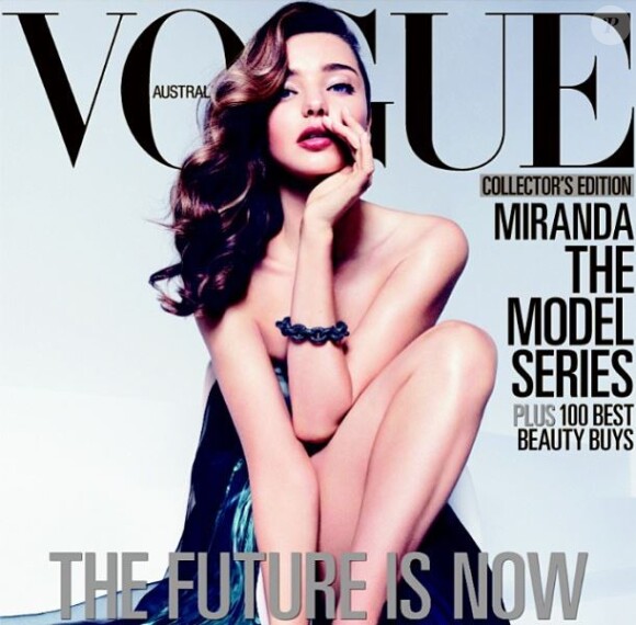 Miranda Kerr figure sur le numéro d'avril 2013 du magazine Vogue Australia.