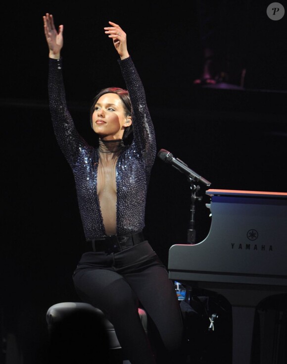 Alicia Keys au Staples Center de Los Angeles, le 12 mars 2013.