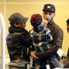 Alicia Keys avec son mari Swizz Beatz et leur fils Egypt à Vancouver le 9 mars 2013.