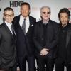 Le président de HBO Michael Lombardo, accompagné du CEO de la chaîne Richard Plepler, le produteur Barry Levinson et Al Pacino lors de la première du film Phil Spector au Time Warner Center, New York, le 13 mars 2013.
