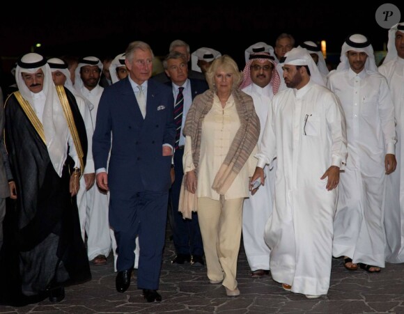 Le prince Charles et Camilla Parker Bowles en visite à Doha au Qatar, le 14 mars 2013.